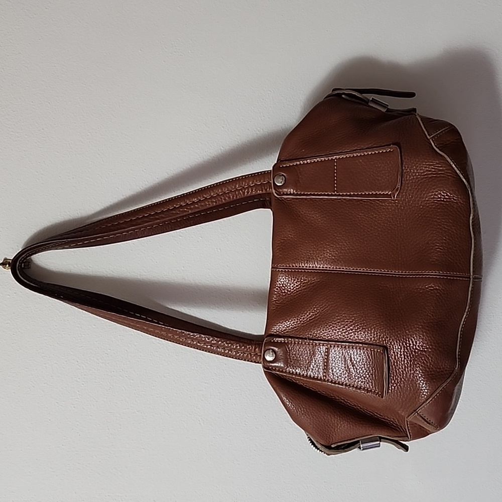 Hogan Pebbled Leather Shoulder Bag